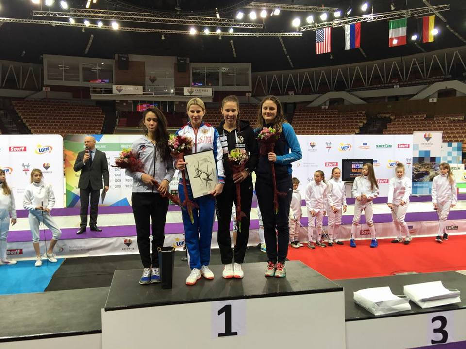 Podium indywidualne Floret Kobiet Spodek 2018